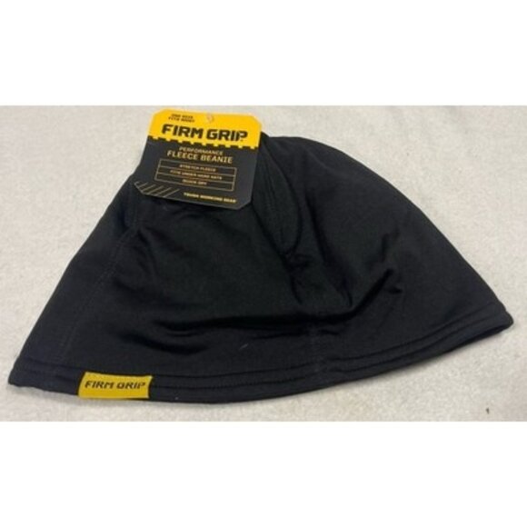 Firm Grip Men's Black Yellow Fleece Lined  Beanie Hat One Size Fits All Winter - Picture 1 of 8